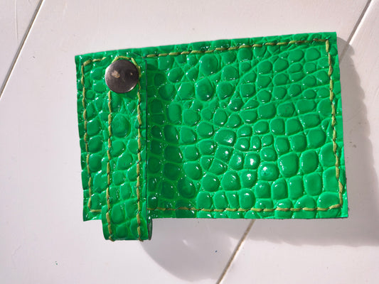 Green Embossed Boot Wallet
