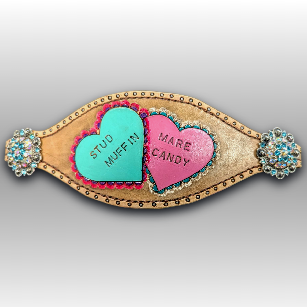 Valentines Bronc Noseband - Stud