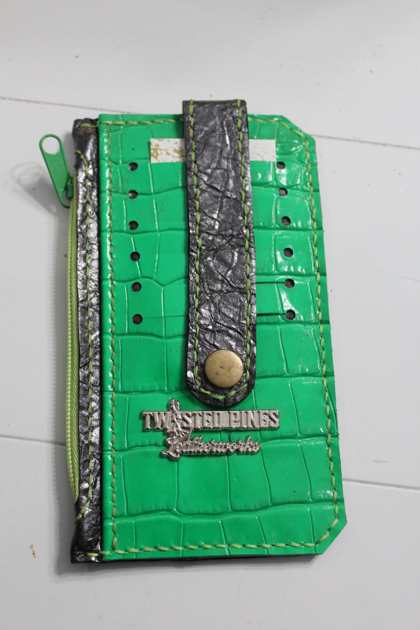 Purse Pal Green Croc Embossed