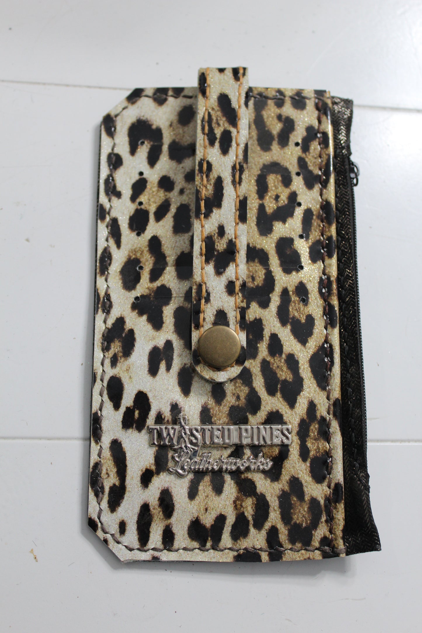 Purse Pal Leopard with Black Glitz