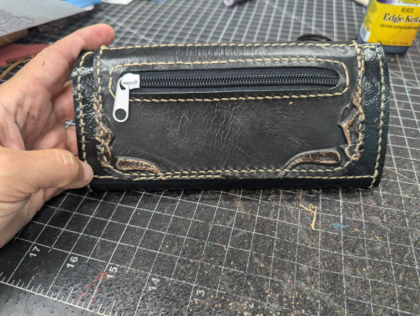 Embossed skull wallet